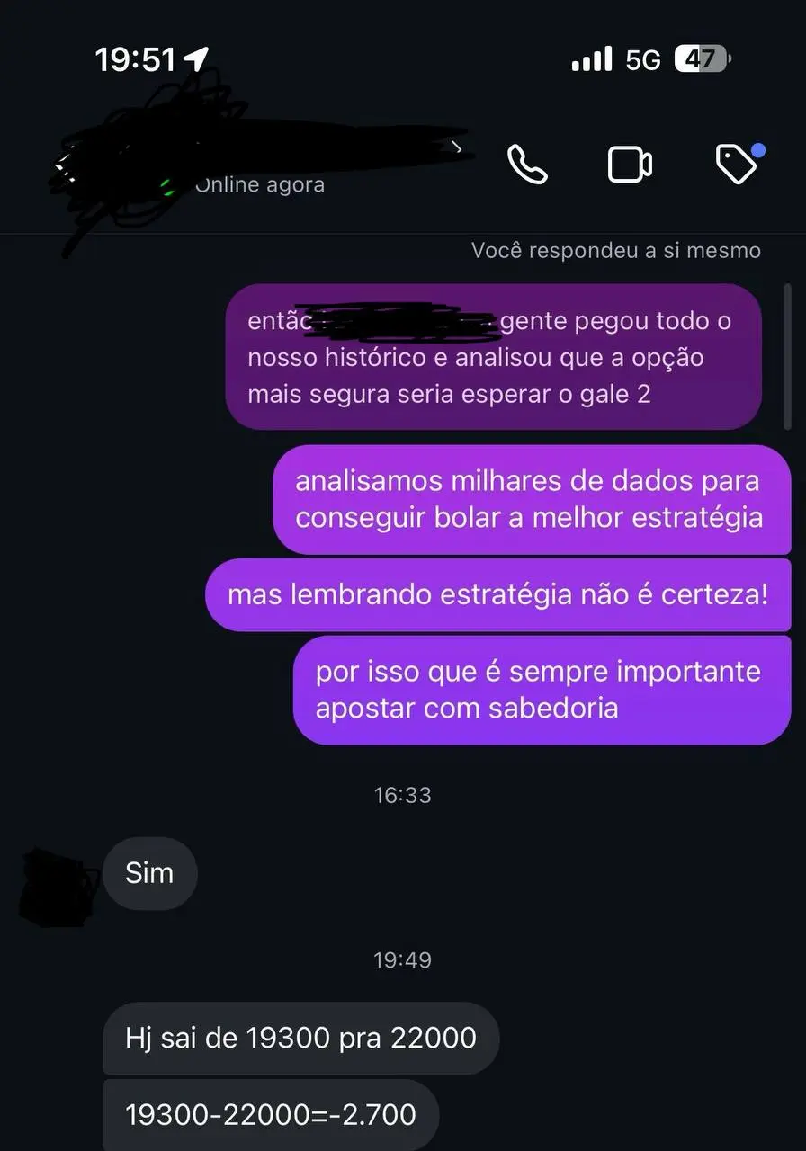 Testemunho de ganhos - Resultados reais